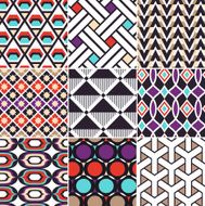 Seamless retro geometric pattern N10