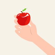 Hand Holding An Apple