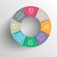 Circle paper infografics
