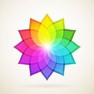 Abstract colorful flower