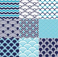 seamless ocean wave pattern N12