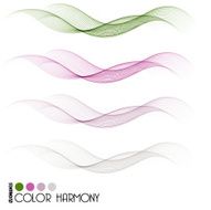 Set of color curve lines N10