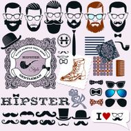 Hipster style design artistic isolated elements