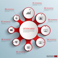Circle paper infografics N2
