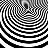 Spiral perspective vector Black and White - Optical art