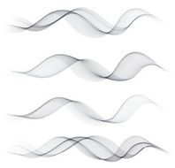Set of vector color curve lines design element N30
