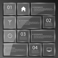 Abstract glass infographic