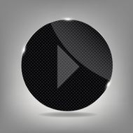 Glass Button Media Icon Vector Illustration N10