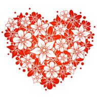 Red floral heart N3
