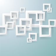 abstract 3D gray square pattern with blue background