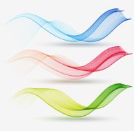 Set of vector color curve lines design element N31