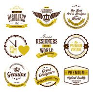 Set of retro vintage badges and labels N20