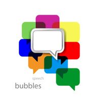Vector metal speech bubble