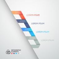 Modern business step origami style options banner N72