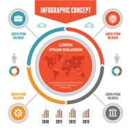 Circle Infographic Concept - Vector Scheme with Icons N3