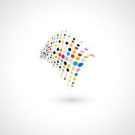 abstract colorful polka dots shape N3