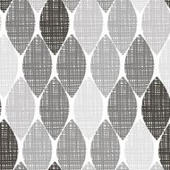 Monochrome seamless pattern of abstract leaves N18