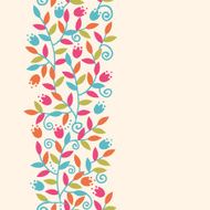 Colorful branches vertical seamless pattern