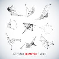 Set of abstract vector geometric shapes N2