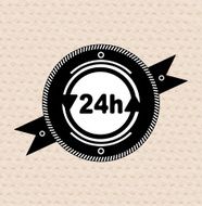 Vector 24 hour label