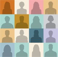 People abstract seamless background
