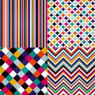 seamless sqaure stripes and zig zag pattern