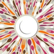 Radial cutlery background