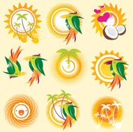 Summer parrot badges