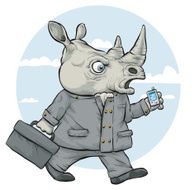 Rhinocerous Businessman