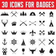 Vector Icons for Badges and Different Design Works
