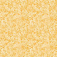 Golden lace roses seamless pattern background