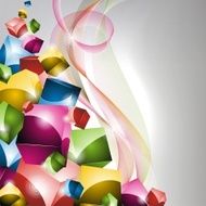 Dynamic design background with coloured cubes N2