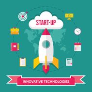 Start-Up Creative Illustration - Vector Icons Set