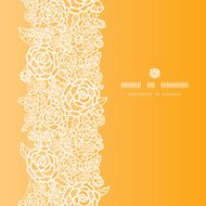 Golden lace roses vertical seamless pattern background