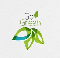 Vector go green paper background
