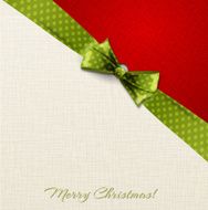 Greeting card with bow