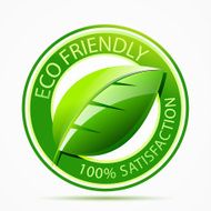 Green eco friendly badge