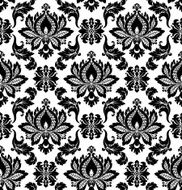 Vector Seamless Damask Pattern N11