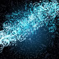 Abstract background with music notes