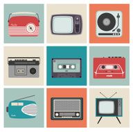 Retro Radio TV and Other Electronic Equipment