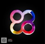 Abstract glossy sphere background