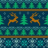 Scandinavian knitted seamless pattern N9