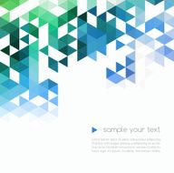 Abstract background with blue and green crystals