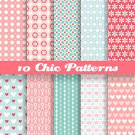 Chic different vector seamless patterns (tiling) N11