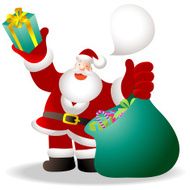 Happy Santa Claus Greeting Here is your Christmas Present