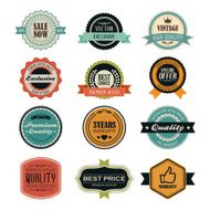 Set of retro vintage badges and labels N22