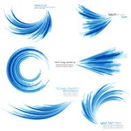 Set of technology concept abstract shapes