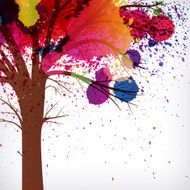 abstract background tree with branches made of watercolor drops
