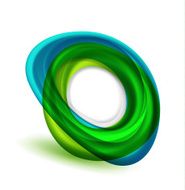 Blue and green vector shape