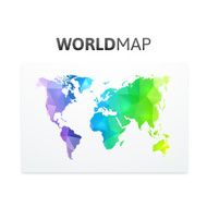 World map of rainbow color N4